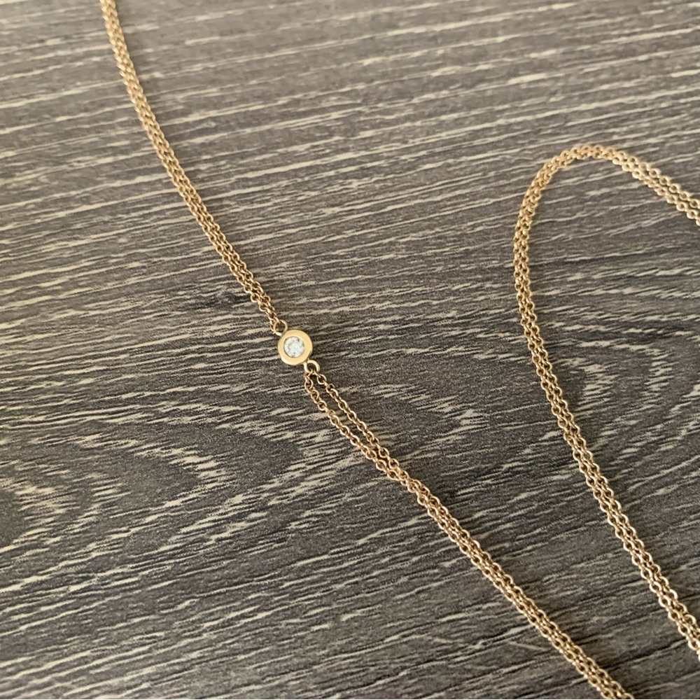 Jacquie Aiche 1 Diamond Bezel Bodychain 14K Gold Solid Regular Low Fit - Picture 5 of 10